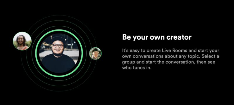 Spotify lance Greenroom, un réseau social façon Clubhouse qui